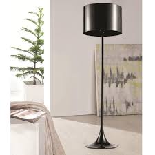 With a transparent shade to project light from its slender stem body and marble base is intended to adorn your living room or office area. Tulip Floor Lamp In Black And White Fmi4001 By Fine Modern