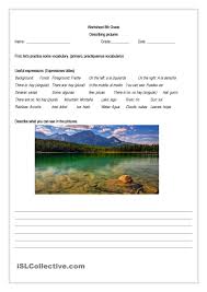 Describing Places Worksheets Landscape English Lessons