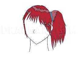 I also wanted to say i'm really sorry if i disappointed anyone with making a tutorial on just bangs. How To Draw Bangs With A Ponytail Step By Step Drawing Guide By Xxmedicgirlxx Dragoart Com