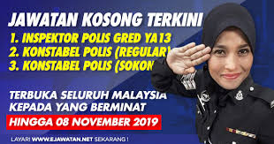Jika anda berminat, sila baca maklumat lebih lanjut dibawah. Jawatan Kosong Polis Diraja Malaysia Pdrm Terkini 08 November 2019 Jawatan Kosong 2020