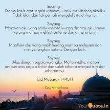 1 terima kasih sayang ku ucap padamu kerana menyambut tanganku yang hampir layu badai cinta melanda mengarah arus menjadikan pantai yang indah kian bercelaru 2 marilah oh sayangku dekat padaku sayangilah diriku ini seadanya aku 3 tak sanggup lagi menyebut. Sayang Terima Kasih A Quotes Writings By Dew Alisyahbana Yourquote