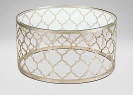 A masterpiece of moroccan furniture ideal for the most picky collectors or furnishing the most luxurious lounges. Tracery Silver Moroccan Quatrefoil Glass Top Coffee Table