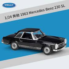 1 24 Welly 1963 Mercedes Benz 230sl Diecast Metal Model Car New In 2020 Mercedes Benz 220 Super Cars Diecast Cars