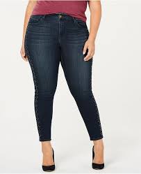 Seven7 Trendy Plus Size Studded Skinny Jeans