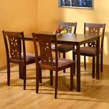 Dinning tables made from a wide selection of wood including oak, elm and yew are available from harrison antique furniture which will compliment any dinning room. Sutlej 4 Seater Dining Set Antique Cherry Nilkamal At Home Home