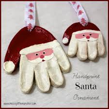 Santa Salt Dough Handprint Ornaments Easy Salt Dough Recipe Christmas Crafts Santa Handprint Ornament Kids Christmas