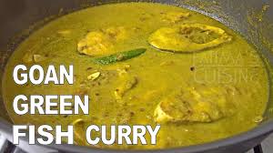 Goan fish curry, a typical dish in southern india, is made with coconut, chile peppers, and kokum fruit in this quick and easy meal to serve with rice. Goan Green Fish Curry Kingfish Curry Recipe Goan Fish Recipes Fatima Fernandes Youtube