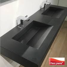 Plan Vasque Auto Portant Avec Flexi Pierre Volume Double Vasque Salle De Bain Vasque Salle De Bain Idee Salle De Bain