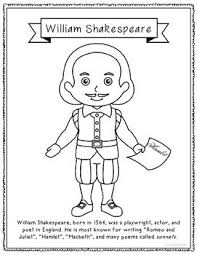 William Shakespeare Coloring Page Or Poster History Interactive Notebook Social Studies For Kids Kindergarten Homeschool Curriculum