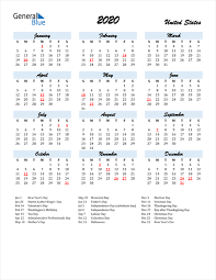These dates may be modified as official changes are announced, so please check back regularly for updates. 2020 Calendar United States With Holidays