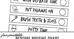 Free Printable Bedtime Visual Routine Chart For Kids And