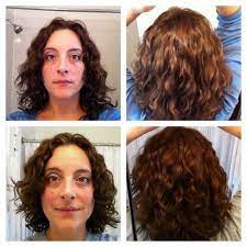 If your hair is already curly, try to brush your hair from the center to create the middle part. Devacut On 2c 3a Hair By Meejorda Bob Haircut Curly Curly Hair Styles Curly Hair Pictures