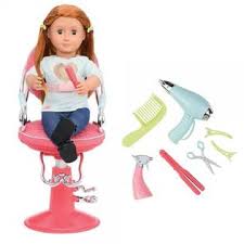 Our Generation Pink Salon Chair With Hearts For 18 Doll
