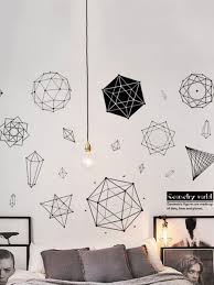 Geometric Pattern Wall Decal Shein Sheinside Wall Patterns Living Wall Decor Wall Decals