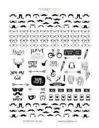 Black And White Bullet Journal Stickers Pin On Stickers