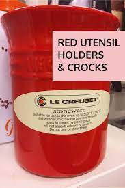 Meigui decorative kitchen utensil holder, vintage utensil crock large cooking utensils holder for countertop, red utensil holder. I Love These Red Kitchen Utensil Holders And Crocks Red Kitchen Utensils Holders With Utensil Set Per Red Kitchen Utensils Kitchen Utensil Holder Red Kitchen