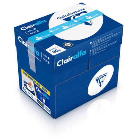  Lot de 5 Ramettes de papier blanc Clairalfa A3 90g/m² 500 feuilles — Synapses Maroc