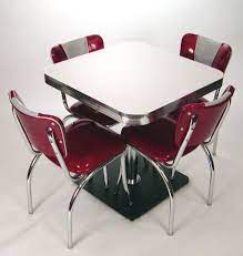 Retro Style Kitchen Table Inspiring Dining Table Design With Square Tabletop On Chrome Pedestal And Squ Cafe Seating Retro Kitchen Tables Retro Style Kitchen