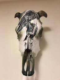Pin By Cory On Skulls Skull Painting Bull Skulls Skull Design