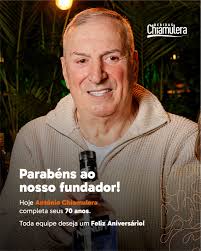 Hoje, comemoramos o aniversário do nosso fundador, Antônio Chiamulera que  completa seus 70 anos. Toda equipe da Bebidas Chiamulera, deseja um Feliz  Aniversário!