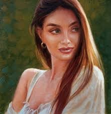 Aleksander Panayotov "Through Your Eyes" 2025 oil paint/canvas 45/35 cm