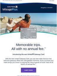 We did not find results for: United Airlines New Enjoy No Annual Fee With The United Gateway Card Milled