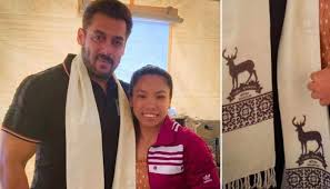 Salman khan's brand new look from his upcoming tiger 3 is out. Salman Khan Trolled On Twitter For Wearing Stole With Sangai Deer Print In Picture With Mirabai Chanu Buzz News Zee News