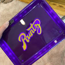 Glowtray X Runtz Logo Art Led Rolling Glow Tray Cookies Purple Etsy Art Logo Diy Resin Tray Resin Diy