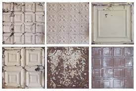 In addition to working on our master bedroom, and our big lumber sale, we carved out some time recently to prep our antique ceiling tins for our office. Vintage Tin Tiles From The American Barn Company Tin Tiles Vintage Tin Tiles Tin Ceiling Tiles