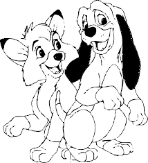 Fox and the hound coloring pages. Fox And The Hound Coloring Page Coloring Home