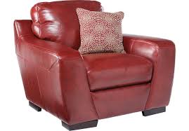 Cindy Crawford Home Gavello Salsa Leather Chair Chairs Leather Chair Cindy Crawford Home Living Room Chairs