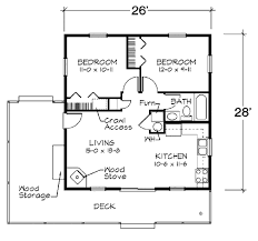 Two or three bedrooms and three bathrooms. Cabin Style House Plan 2 Beds 1 Baths 728 Sq Ft Plan 312 721 Houseplans Com