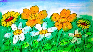 Make a raised flower plot by using the top (or lid) of a box and covering it with brown. How To Draw A Flower Garden A Scenery Of Flower Garden How To Draw Scenery Of Spring Season Youtube