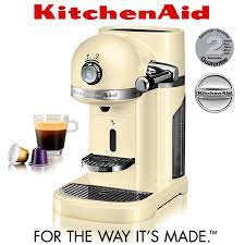 Includes espresso machine, aeroccino 3 milk frother, nespresso capsules. Kitchenaid Artisan Nespresso Machine Aeroccino 3 Cream Kad