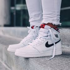 Air Jordan 1 Retro Mid Og Black And White Nike Air Jordan 1 Retro High Og White X Black X Touch Of Red Sneakers Men Fashion Nike Air Jordan Shoes Air Jordans Retro