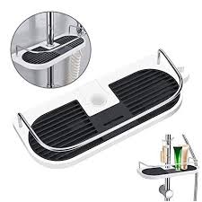 Shower Caddy Shelf Telescopic Pole No Drill Shower Organiser Corner Riser Rail Soap Dish Holder Rack Rust P Bathroom Storage Wall Hanging Storage Shower Caddy