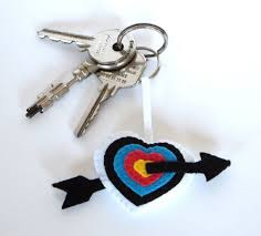 Tir A L Arc Coeur Fleche Porte Cle Tir A L Arc Par Ibelieveicanfil Archery Etsy