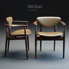 The chair embrace the seated person while. 3d Finn Juhl Chair 109