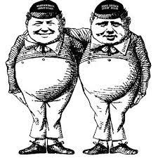 Tweedle dumb and tweedle dumber" Sticker for Sale by 50FT | Redbubble