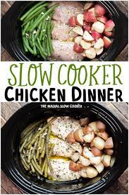Slow Cooker Seasoned Chicken Green Beans And Potatoes Recipe In 2021 Chicken Crockpot Recipes Crockpot Recipes Slow Cooker Crockpot Recipes Easy