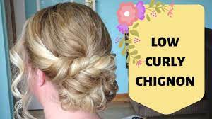 How To Do A Low Curly Chignon Hairstyle Messy Chignon Tutorial Youtube Chignon Hair Chignon Tutorial Messy Chignon