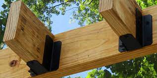 Joist hangers, connectors, steel tie plates, etc. Read Up On The Basics Of Joist Hangers And Find Out How To Build A Backyard Pergola Or Pavilion For Your Yard Decksdirect