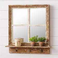 The Painted Rose Antique Farmhouse Window Frame Decor Window Frame Mirror Wooden Window Frames