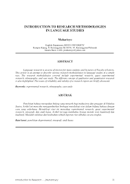 Berikut contoh cover letter yang menarik perhatian saat melamar pekerjaan atau magang. Pdf Indtroduction To Research Methodologies In Language Studies