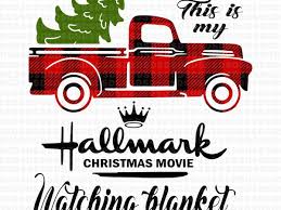 Red truck christmas holiday wishes quilt blanket, fleece blanket printing in us. This Is My Christmas Movie Blanket