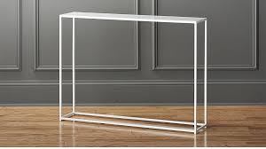 Shop Mini Mill White Console Table Sleek Span Of White Powdercoated Iron Slicks Up The Entry White Console Table Console Table Styling Inexpensive Furniture