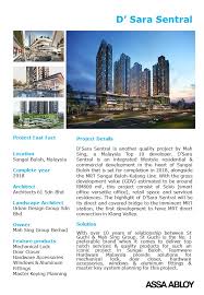 Permata bonda empire sdn bhd. D Sara Sentral Malaysia Assa Abloy Opening Solutions Singapore