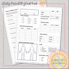 Daily Health Journal Take Back Your Health In 2012 Health Journal Medical Binder Medical Printables