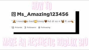 Small ways to make a positive change. How To Make An Aesthetic Roblox Bio Youtube