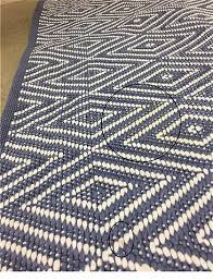 Super flauschiger teppich mit bunten punkten jetzt das exklusive. Teppich Romben Blau Weiss 183x274 Nr 716 Car Mobel